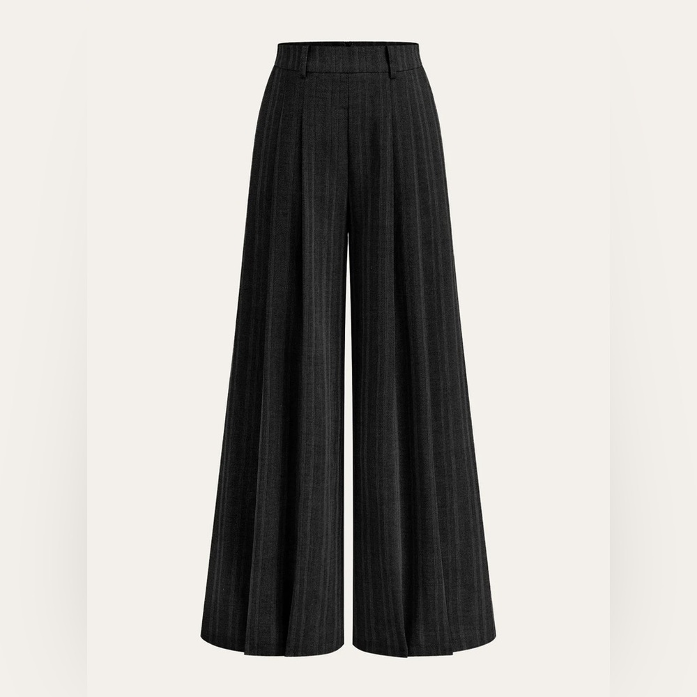 COMMENSE Linen Blend Wide-Leg Pants - size Medium